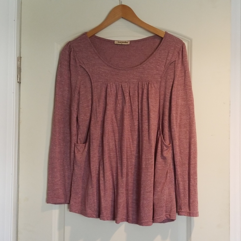 Women's mauve nursing long sleeve top size Med